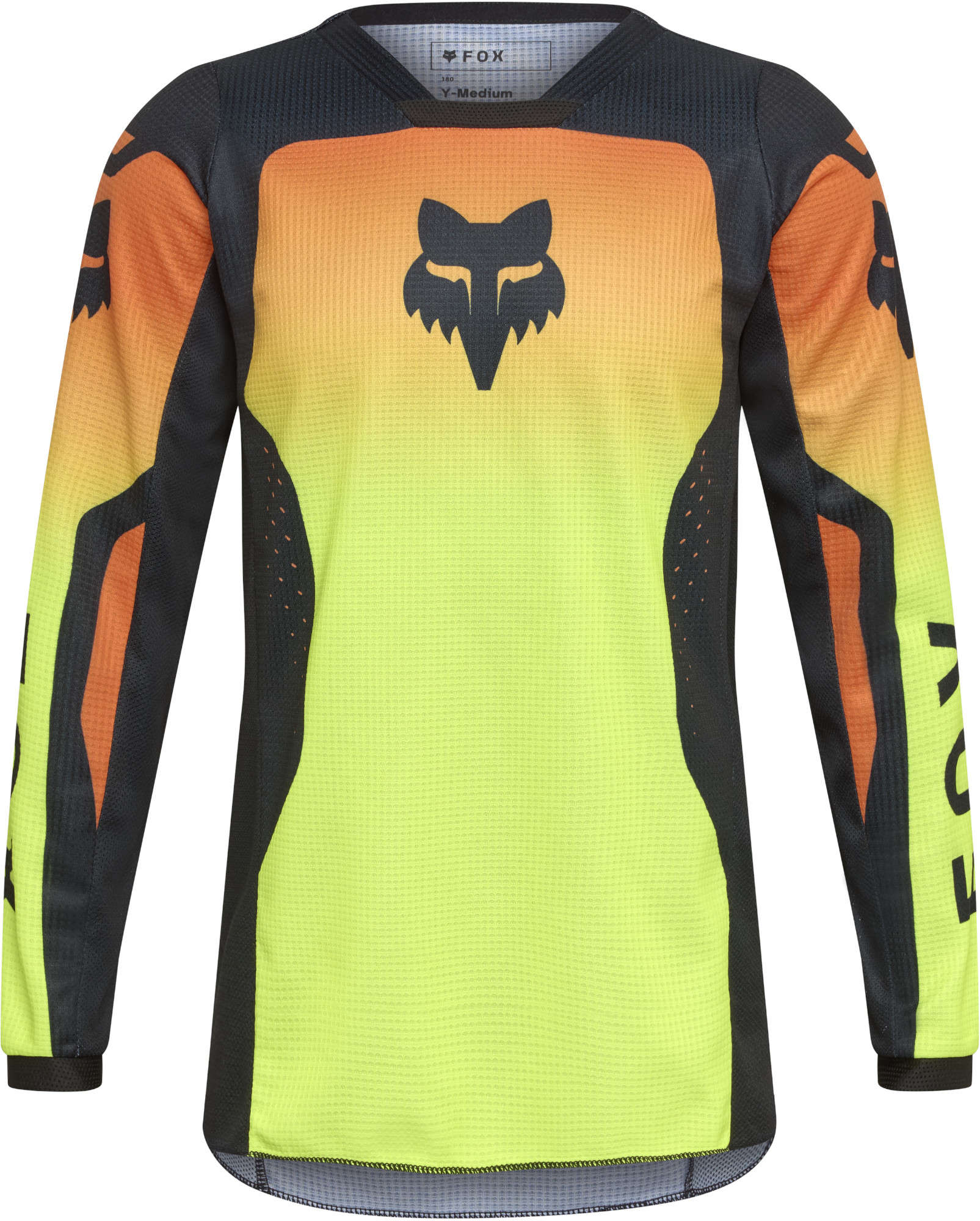 FOX 180 Shield Mládežnický motokrosový dres černá/žlutá YM Obrázek 1