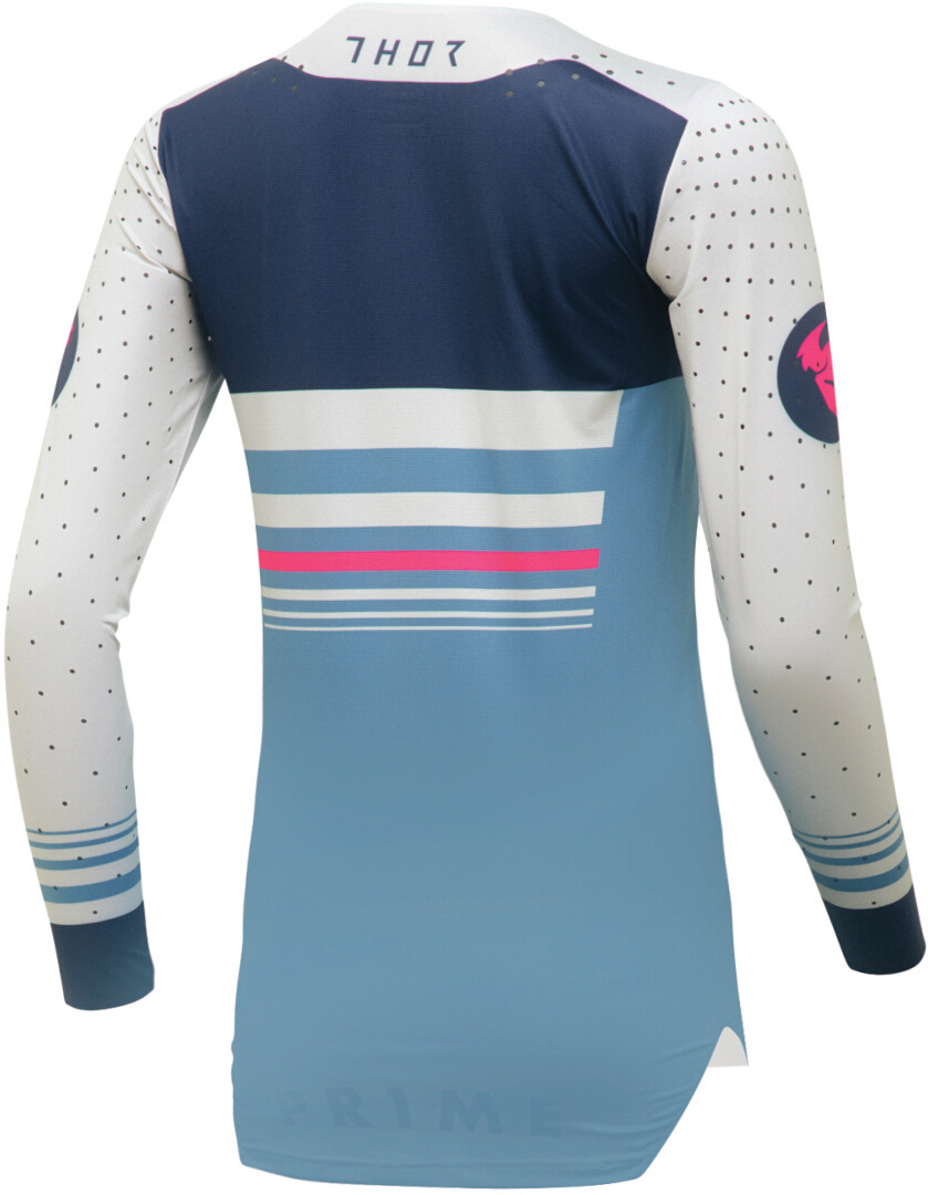 Thor Prime Blaze Tricou feminin de motocross Albastru/Alb XL Figura 2