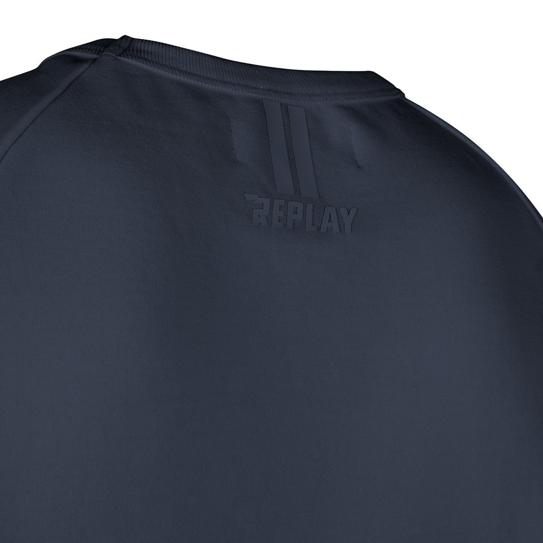 Replay Logo Sweater blau XXL Abbildung 5