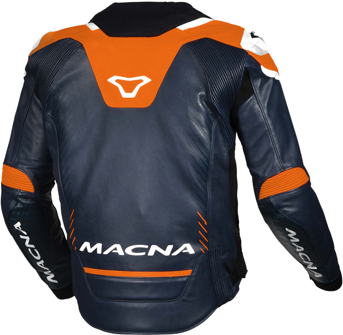 Macna Tronniq Motorcycle Leather Jacket dark blue/orange 58 Figure 2
