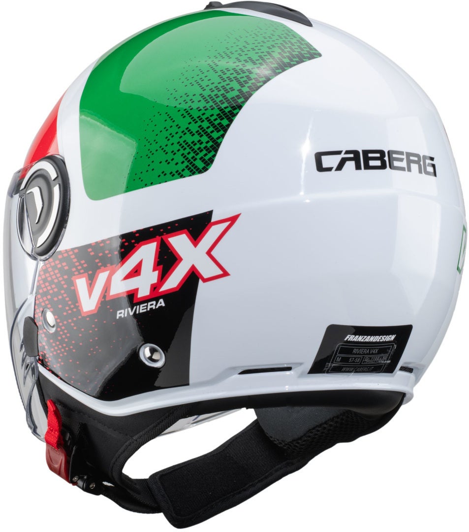 Side view of Caberg Riviera V4 X Alpha Jet Helmet