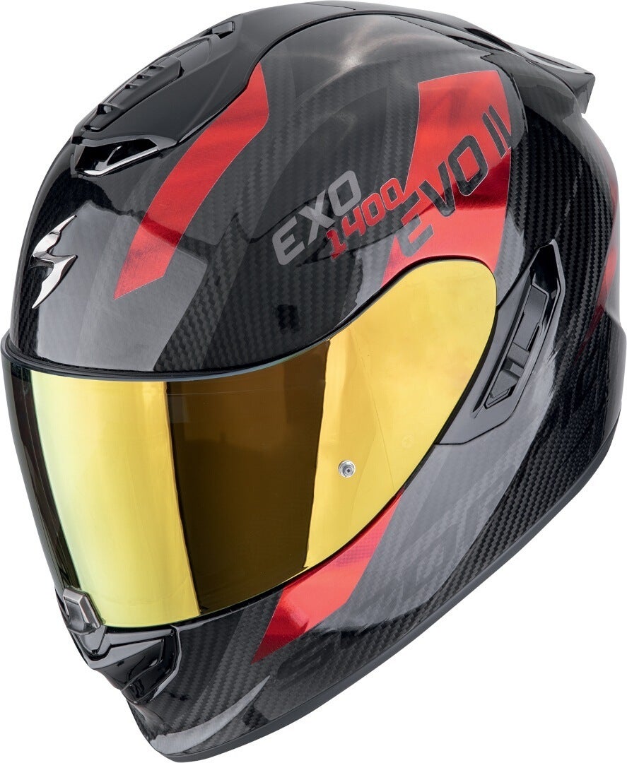 Scorpion EXO-1400 Evo II Carbon Air Platted Přilba Černá/červená M (57/58) Obrázek 1