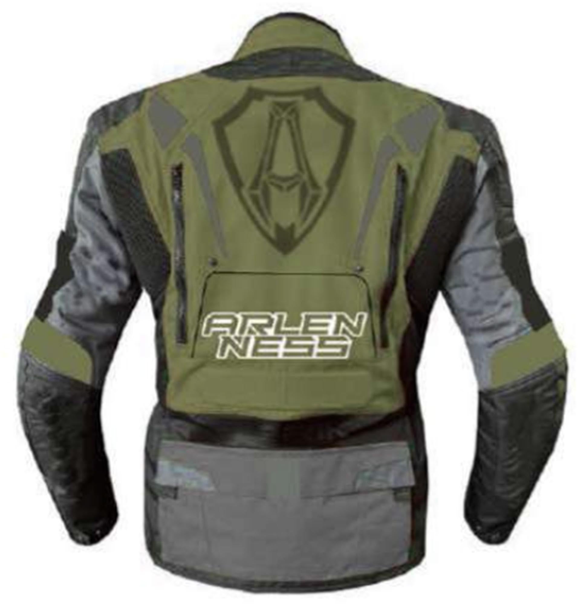 Arlen Ness Tujura Veste textile moto imperméable Vert/Gris 60 Figure 2