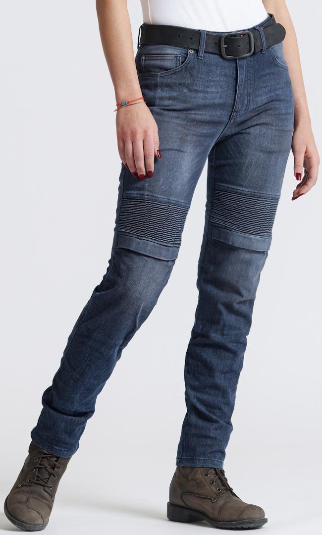 Pando Moto Rosie Navy Plain Jeans de moto de dames 29 L32 Figure 2