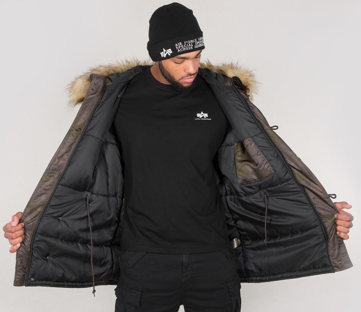 Alpha Industries N3B Airborne Jacke dunkles camouflage XL Abbildung 2
