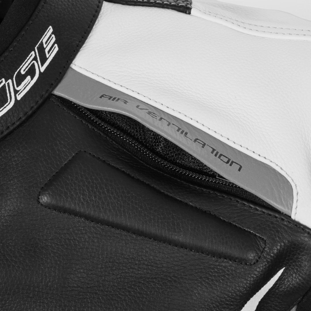 Side view of Büse Track Two Piece Ladies Motorcycle Leather Suit