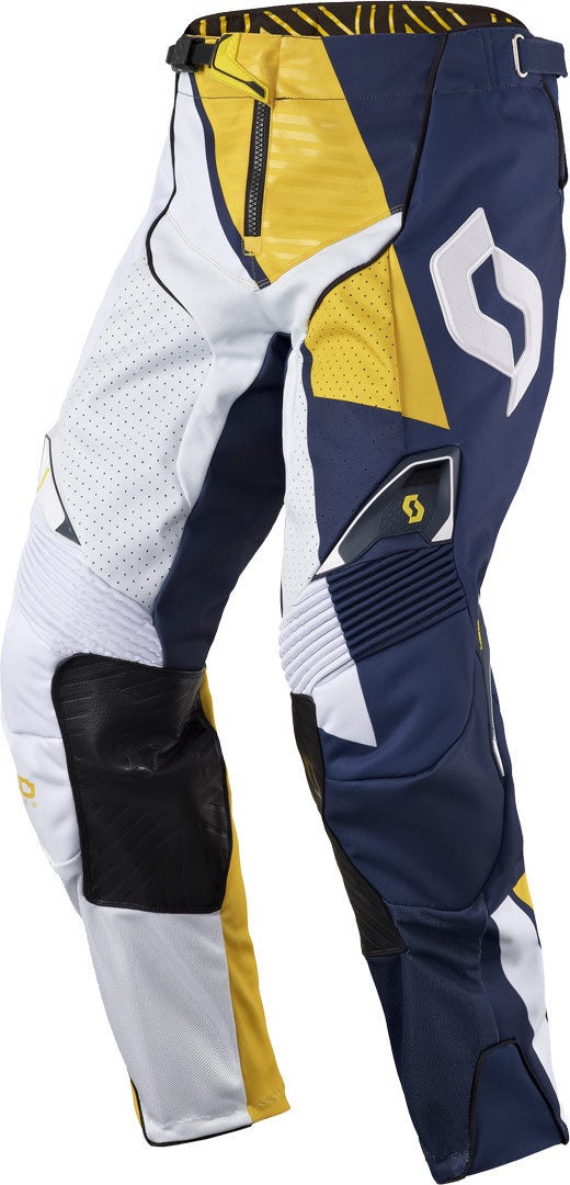 Scott 450 Podium Motocross Pants 2017 blue/yellow 30 Figure 1