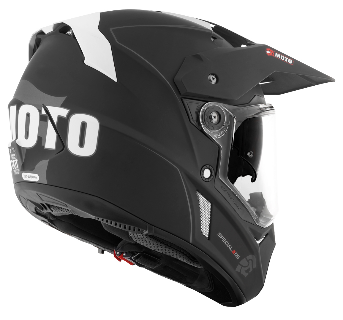 FC-Moto Merkur Pro Straight Cască Enduro alb/negru S Figura 7