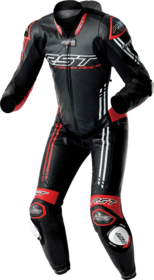 RST Race Dept V4.2 D3O Airbag Traje de Couro de Motocicleta de 1 Peça Perfurado preto/vermelho/branco 45 Figura 1
