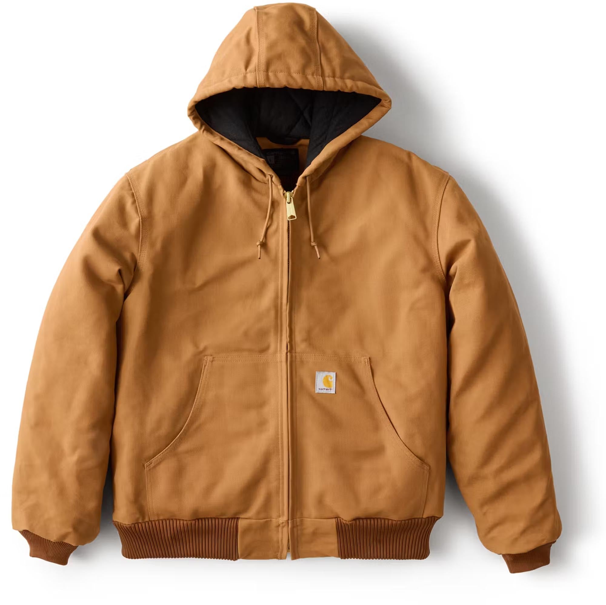 Carhartt Firm Duck Insulated Flannel-Lined Active Textile Jacket dark brown 2XL Figure 1