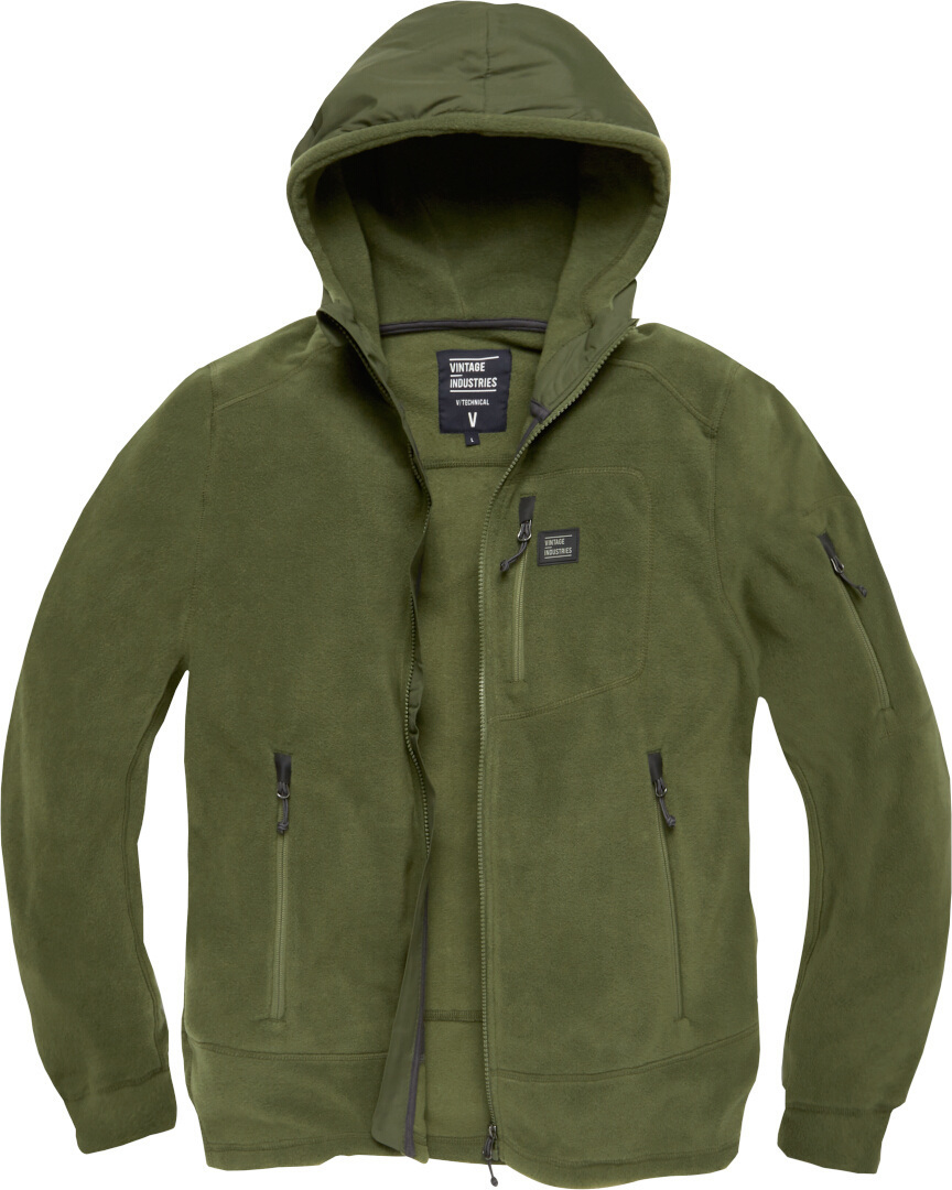 Vintage Industries Lanford Polar Fleece Jacket olive L Figure 1
