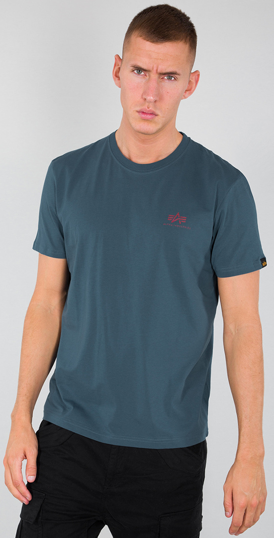 Alpha Industries Basic T Small Logo T-Shirt blå/turkis XL Figur 1