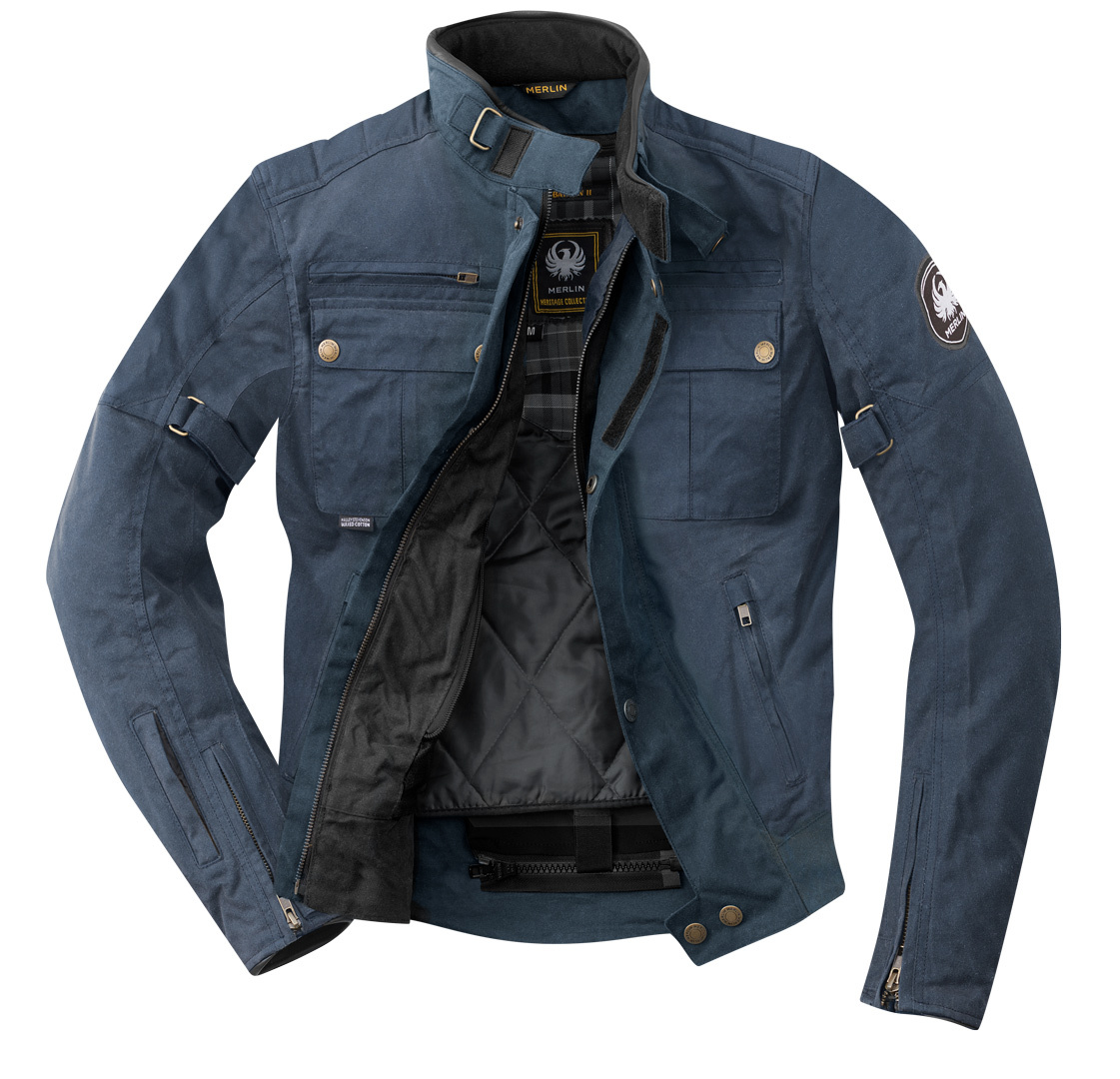 Merlin Barton II Motorcycle Waxed Jacket navy blue XL Figure 2