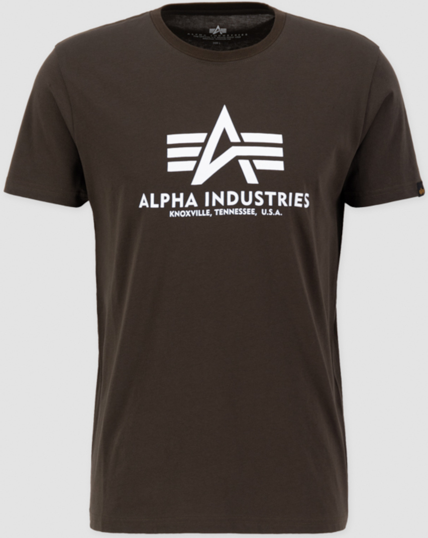Alpha Industries Basic T-Shirt olivgrün/schwarz L Abbildung 1