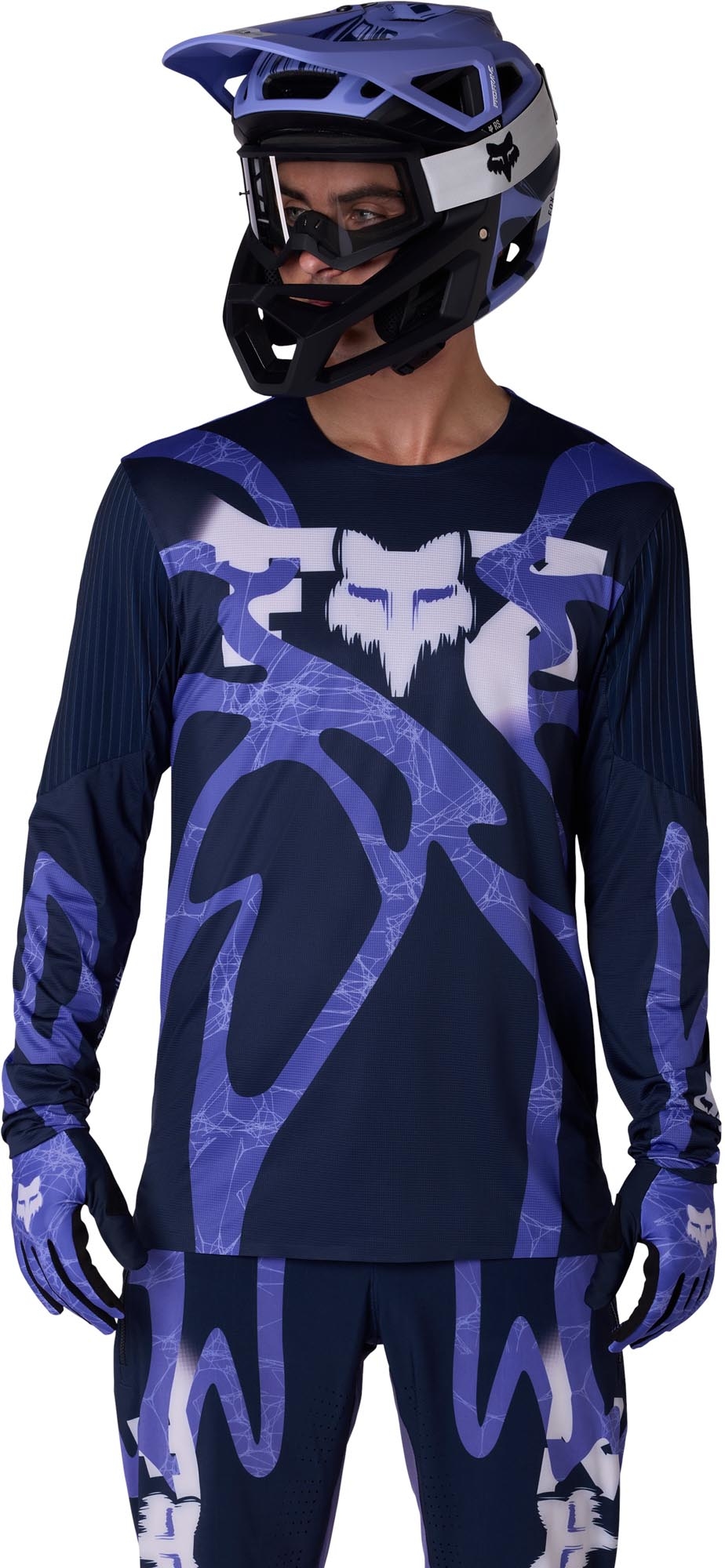 FOX Flexair LS Diffuse SE Maillot de vélo bleu XL Figure 3