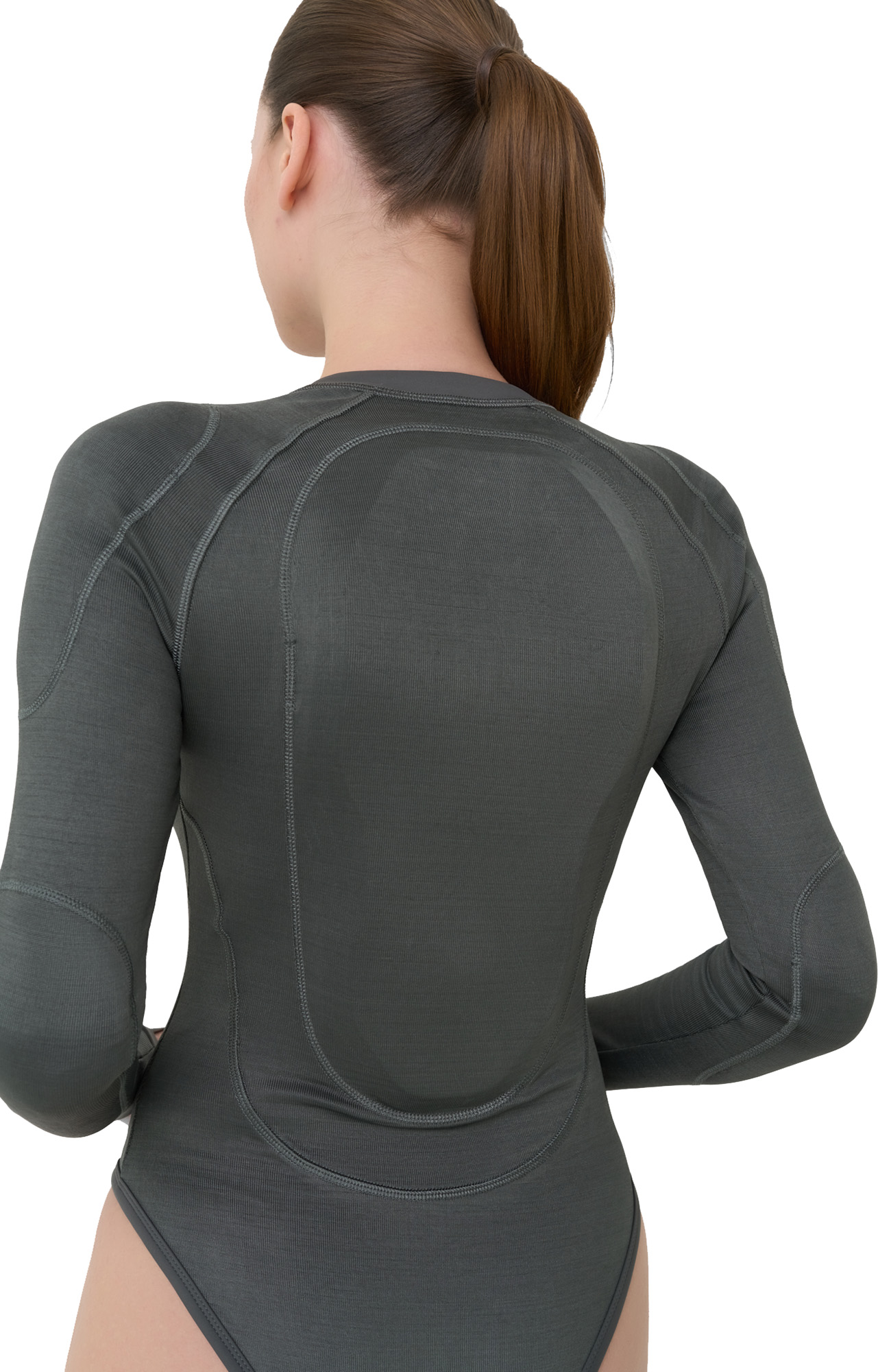 Pando Moto Shell WW AA Baselayer Дамска риза с дълъг ръкав Маслина XL Фигура 4
