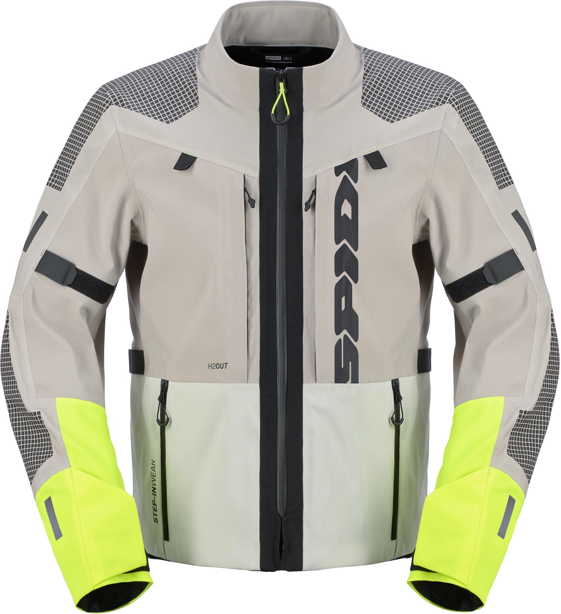 Spidi Frontier Pro H2OUT Veste textile moto imperméable beige S Figure 1