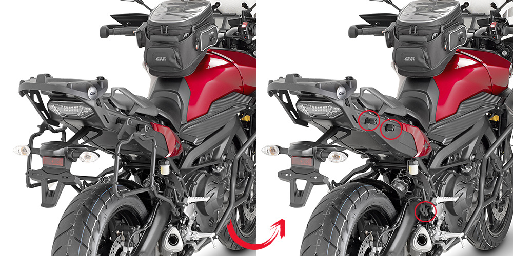 GIVI Seitenkoffer-Träger abnehmbar für Monokey Koffer für Yamaha MT-09 Tracer (15-17) Figur 1
