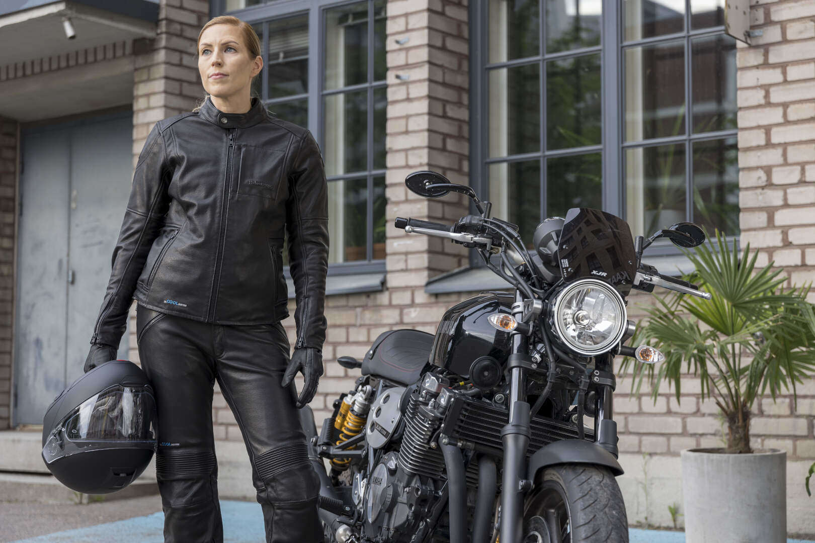 Halvarssons Vitsand waterdichte dames motorfiets lederen jas 40 Figuur 5