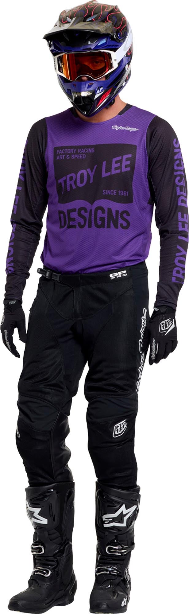 Troy Lee Designs GP Pro Air Locked Motocross Jersey purple XL Figure 12