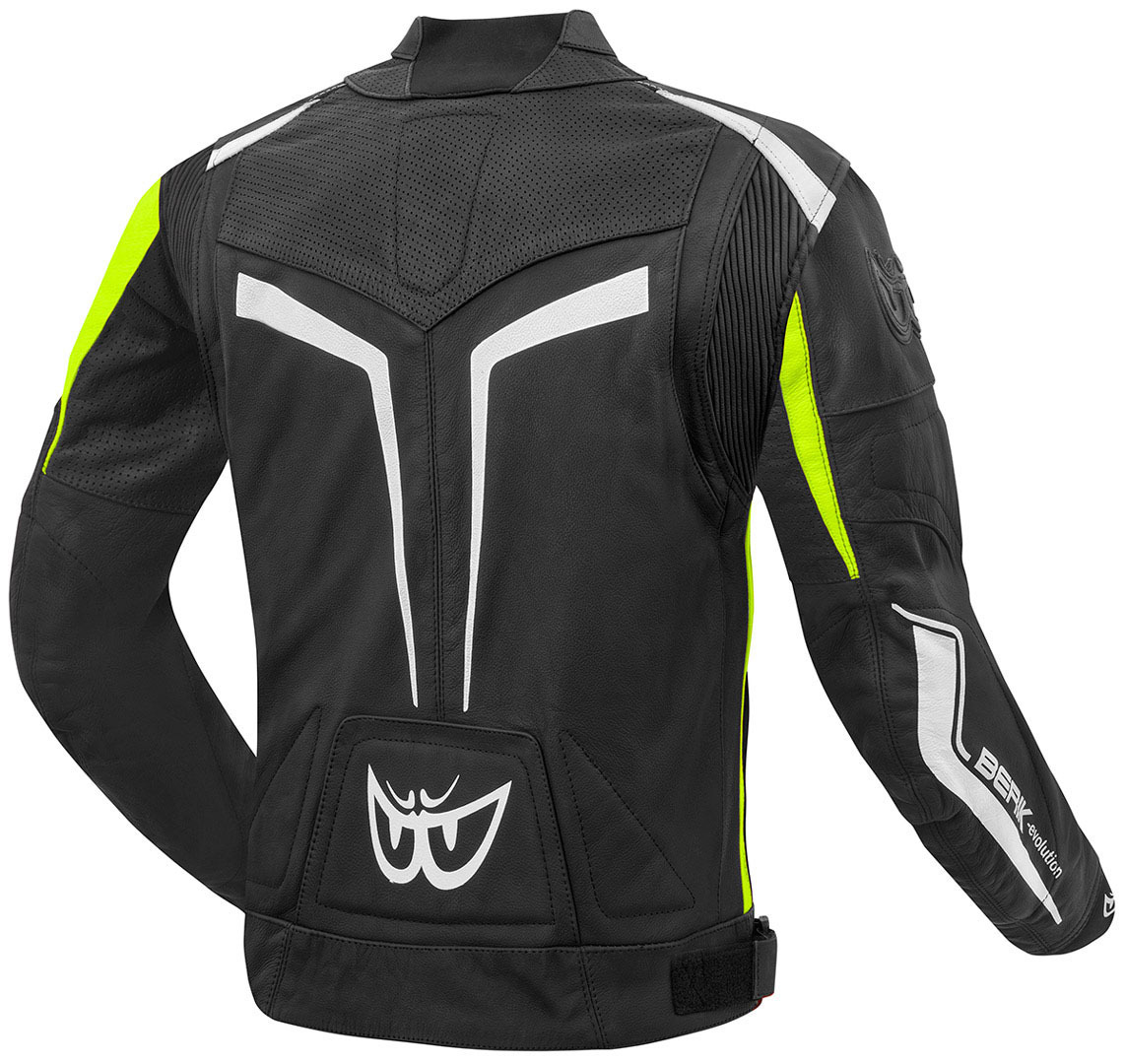 Berik Conquest Motorcycle Leather Jacket black/yellow 52 Figure 2