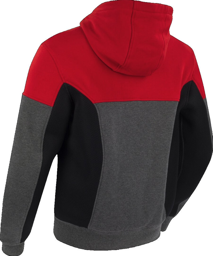 Bering Hoodiz Vented Sweat à capuche zippé moto noir/anthracite/rouge 4XL Figure 2