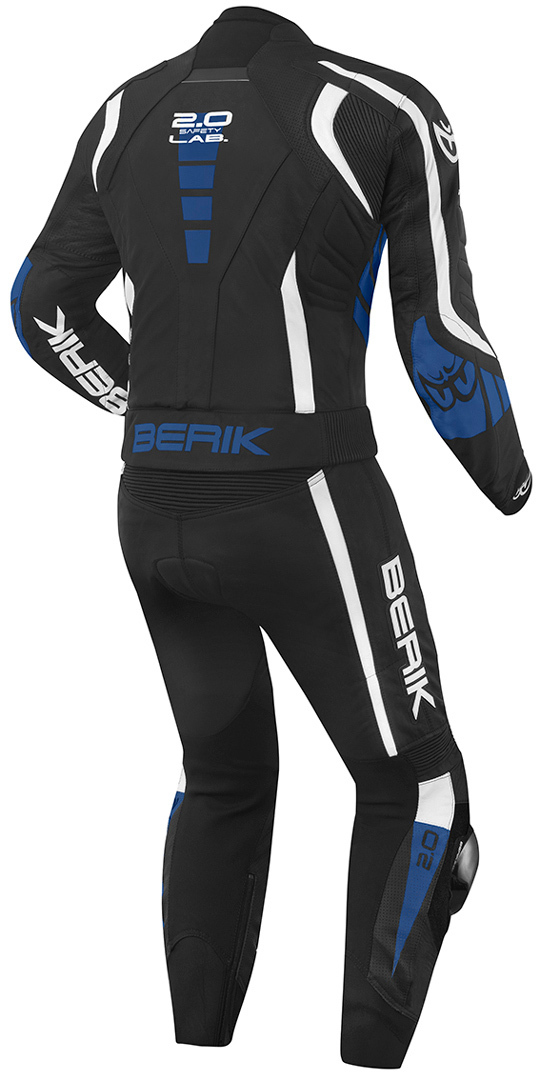 Berik Zakura Two Piece Motorcycle Leather Suit black/white/blue 58 Figure 2