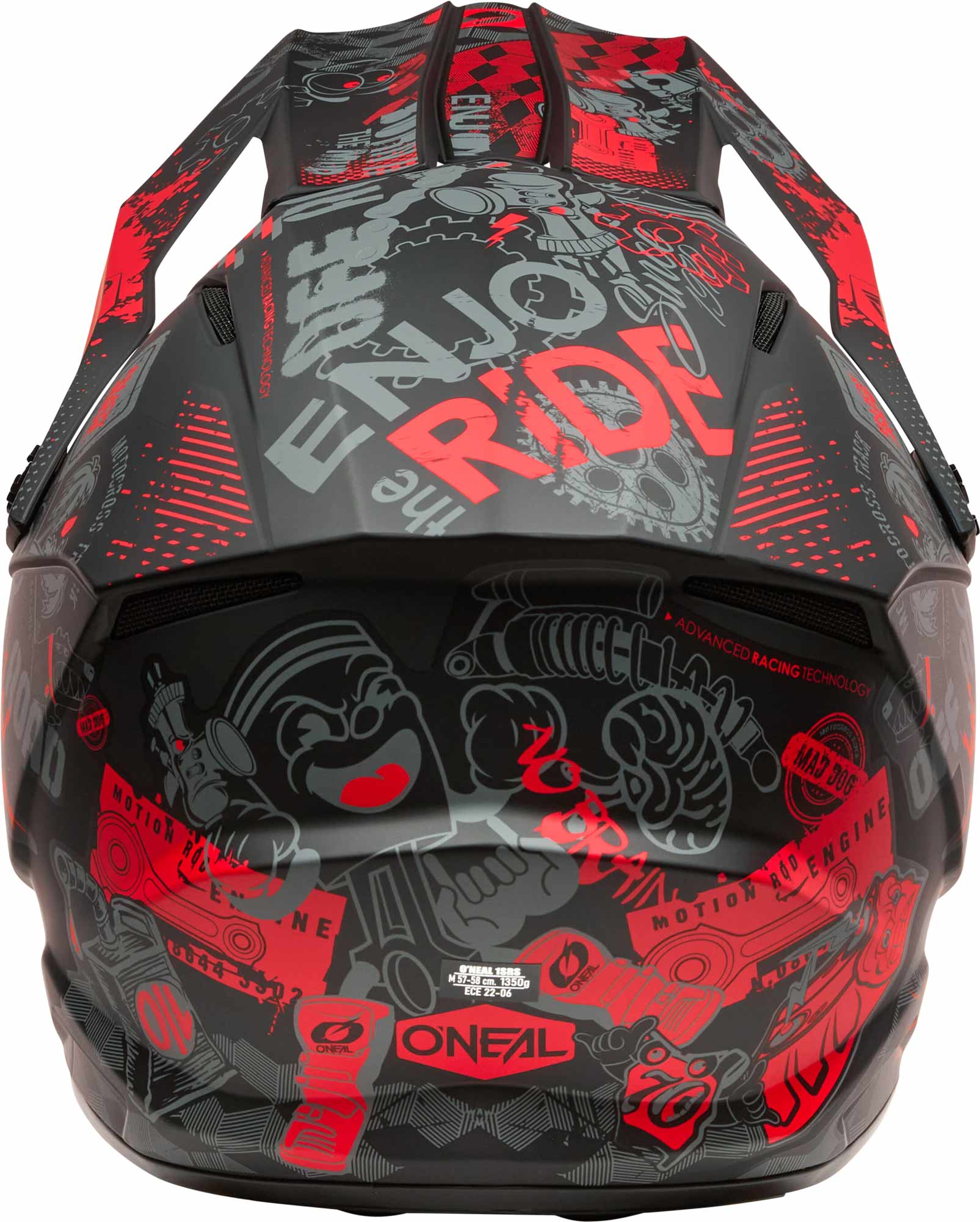 Oneal 1SRS VIBRANT Casco da motocross nero/rosso S (55/56) Figura 6