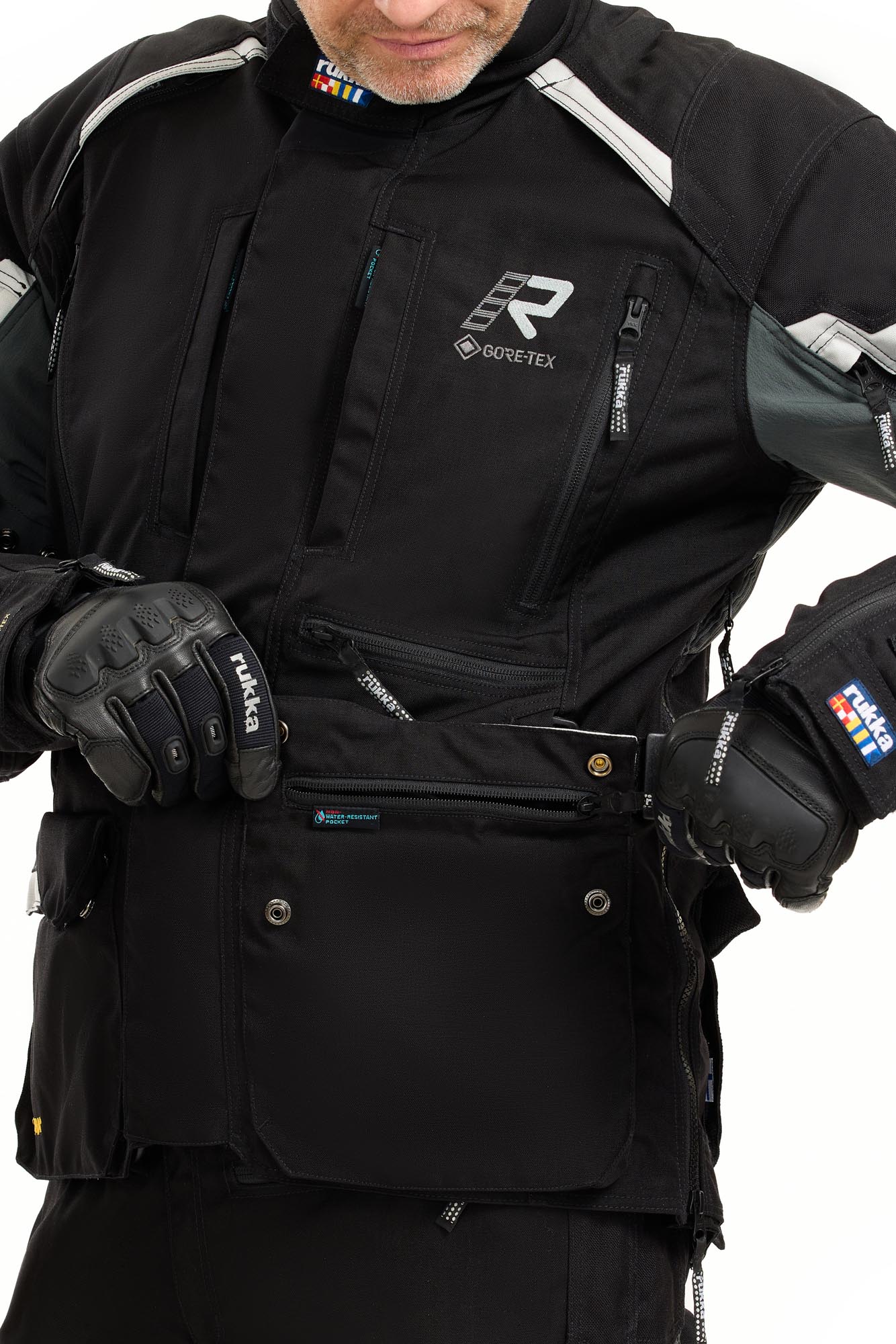 Rukka Madagasca-R Giacca tessile moto nero/grigio 64 Figura 8