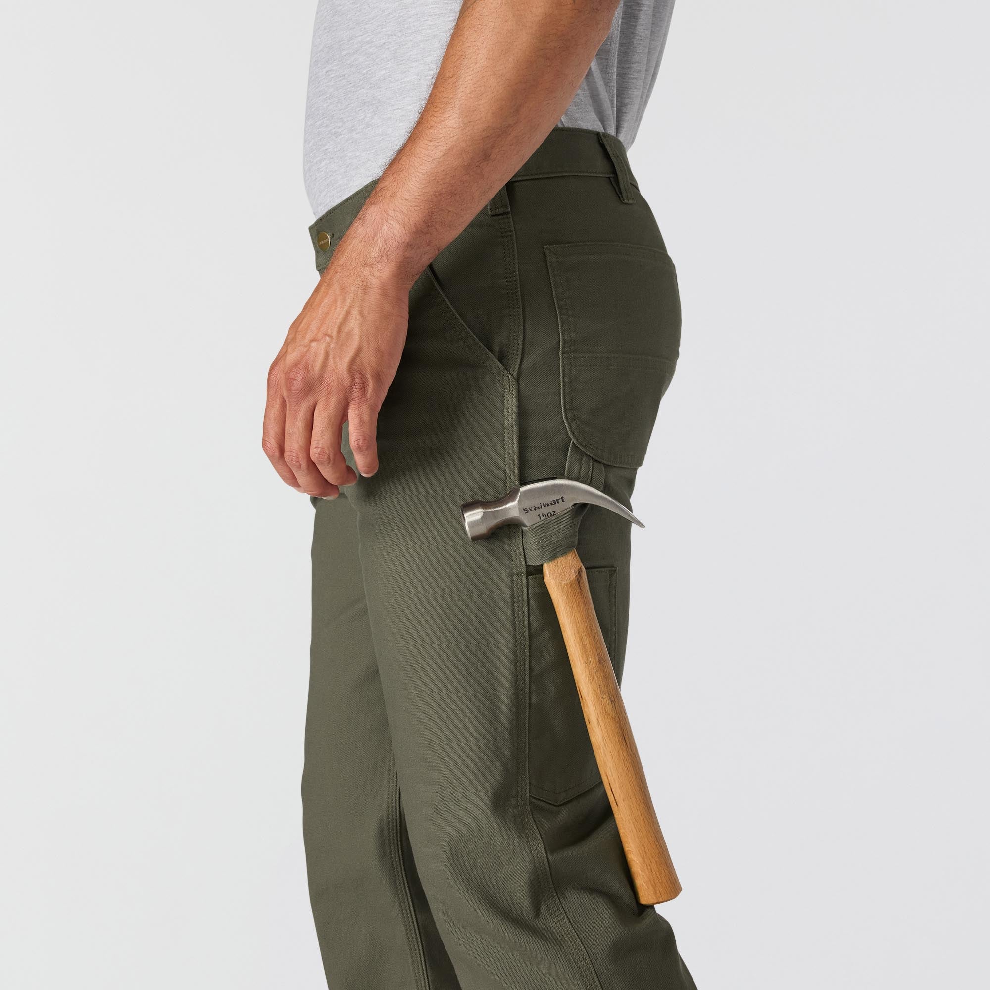 Carhartt Relaxed Straight Rugged Flex Duck Dungaree Hose dunkles oliv 30/32 Abbildung 6