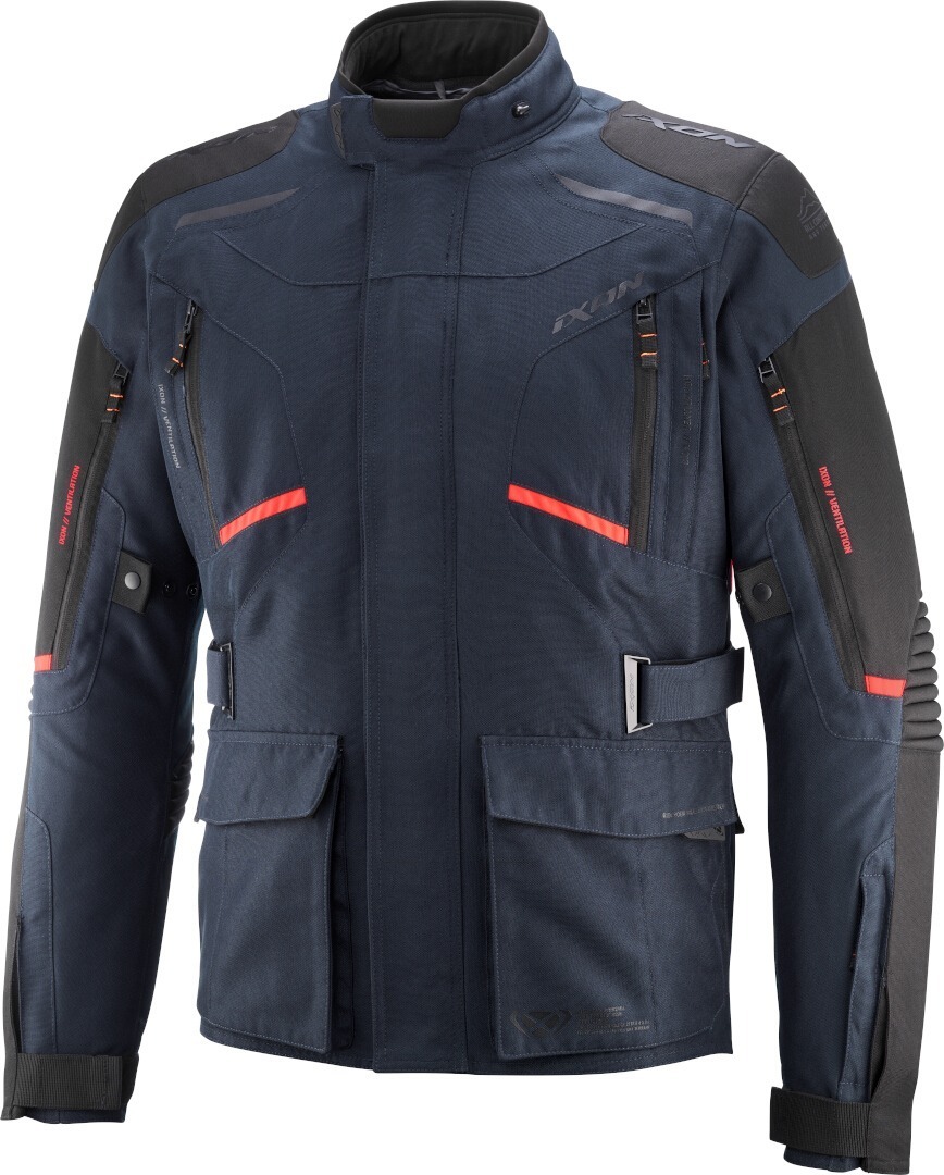 Ixon Midgard Jachetă textilă impermeabilă pentru motociclete Albastru marin/roșu S Figura 1