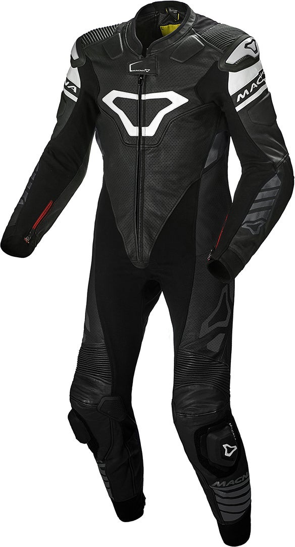 Macna Tracktix One Piece perforeret motorcykel læderdragt Sort 50 Figur 1
