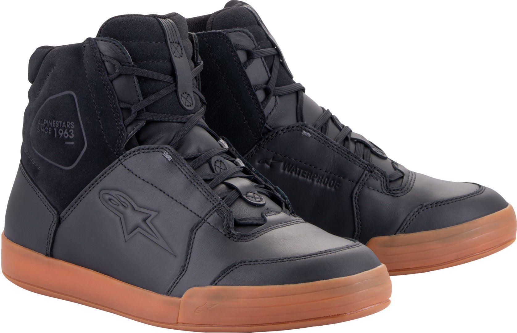 Alpinestars Chrome Drystar Vandtætte motorcykelsko sort/brun 11 Figur 1