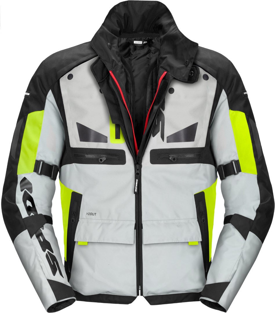 Spidi Crossmaster Motorcykel tekstiljakke hvid/gul XXL Figur 1