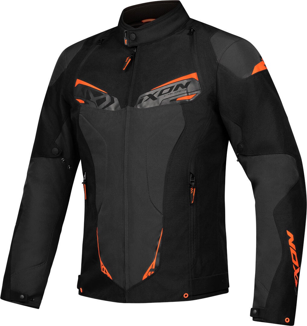 Ixon Caliber Waterproof Motorcycle Textile Jacket black/anthracite/orange 4XL Figure 1