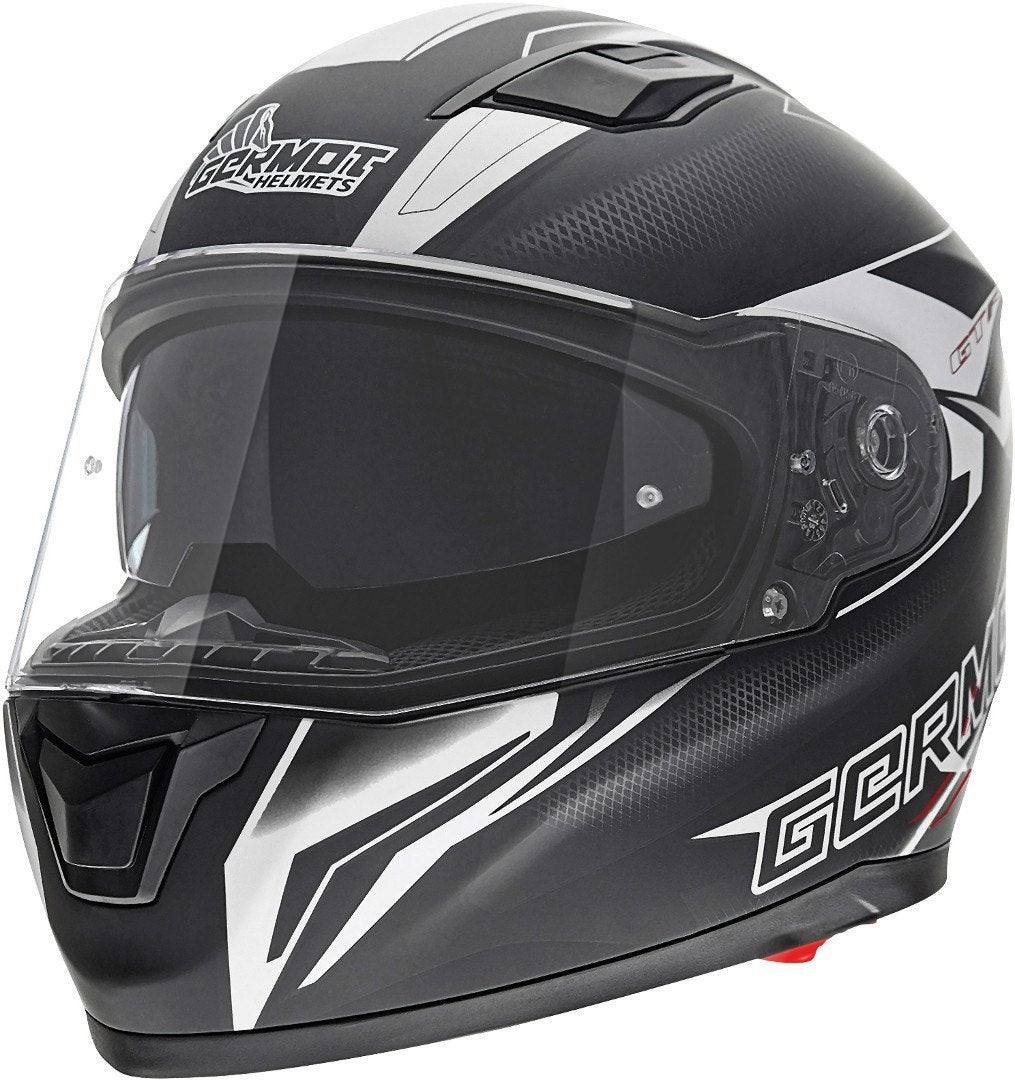 Germot GM 330 Decor Helm Zwart mat/wit Verlies (59/60) Figuur 1