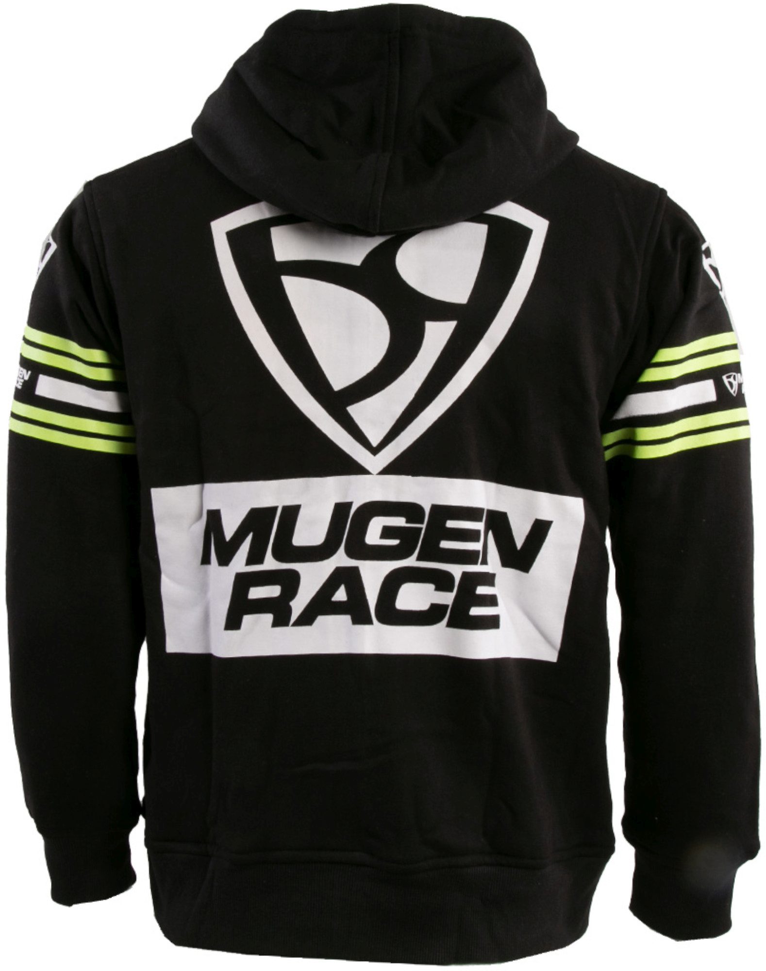 MUGENRACE Stripe-Two Zip Hoodie Zip Hoodie black/neon L Figure 2