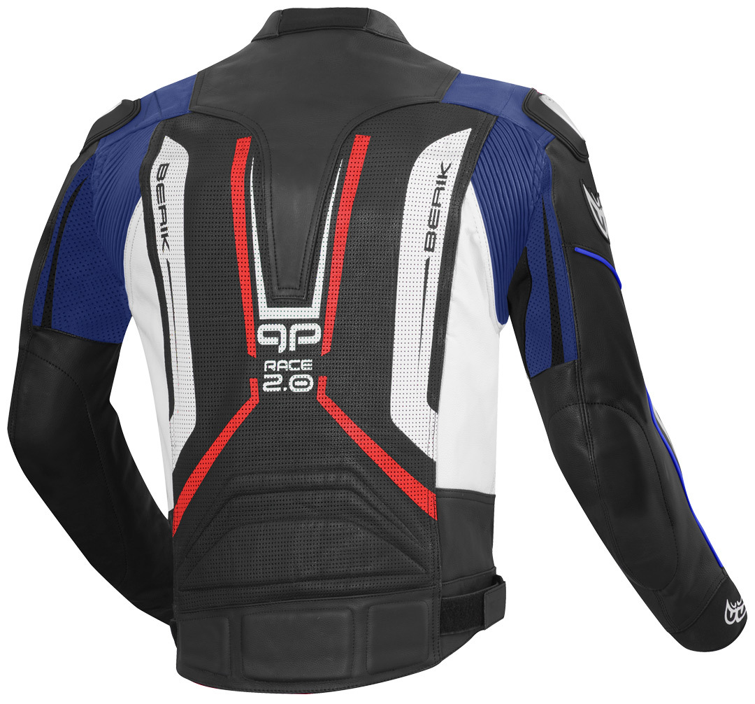 Berik Street Pro Motorcycle Leather Jacket black/white/blue/red 60 Figure 2