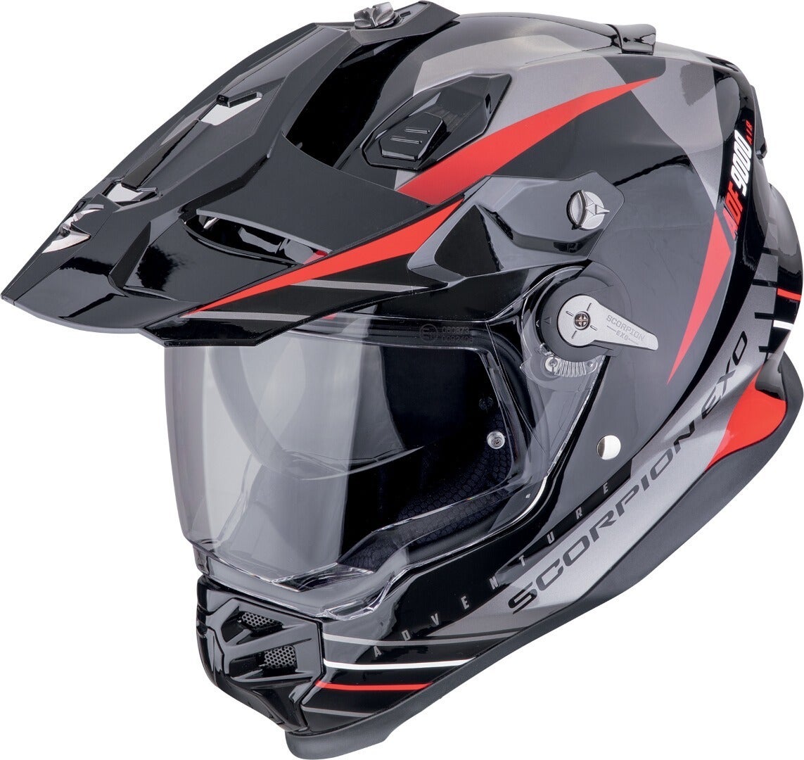 Scorpion ADF-9000 Air Feat Casco da motocross nero/argento/rosso XL (60/61) Figura 1
