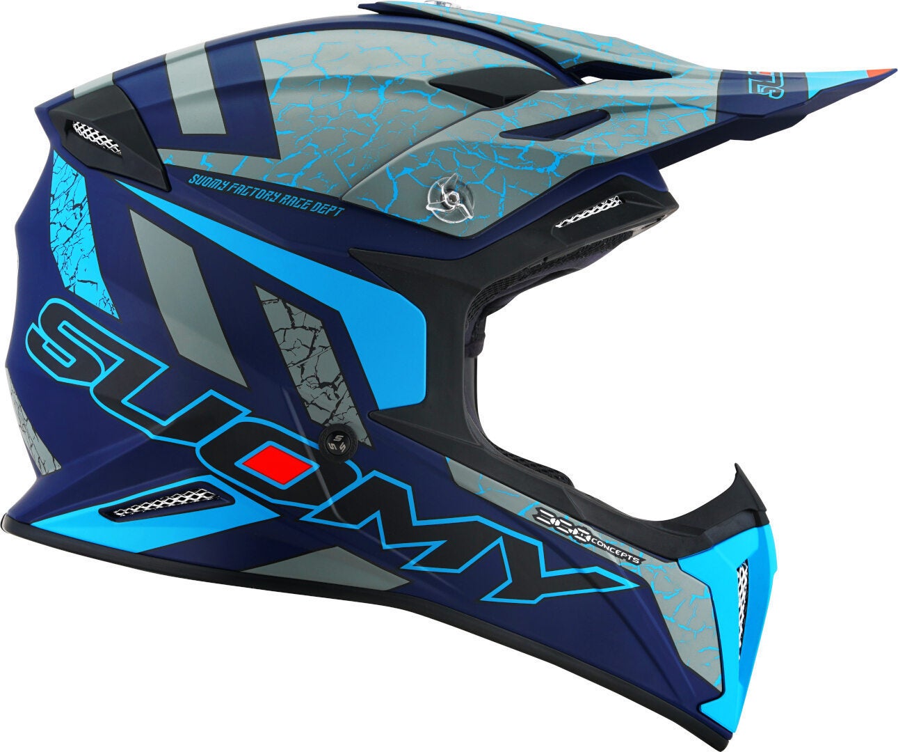 Suomy X-Wing Reel E06 Capacete de Motocross Cinza/azul L (59/60) Figura 6