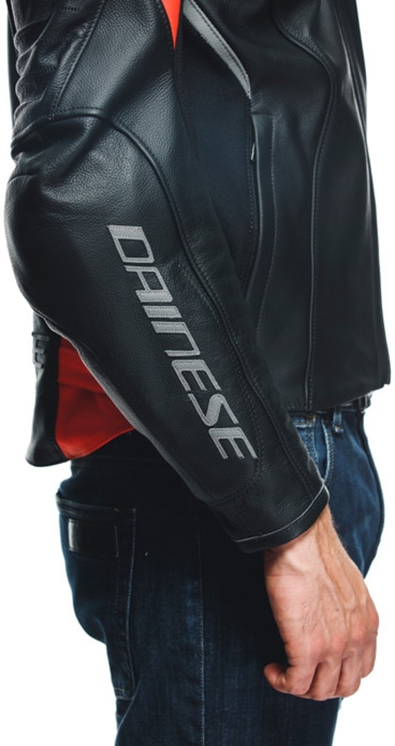 Dainese Racing 4 Motorcycle Leather Jacket black/red 56 Figure 8