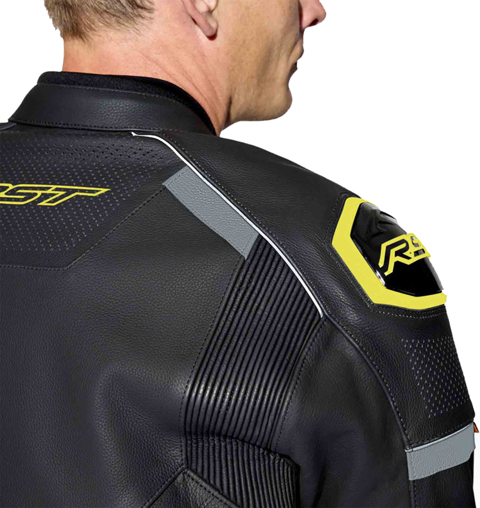 RST S1 D3O Jachetă de piele de motocicletă perforată negru/neon/galben 60 Figura 8