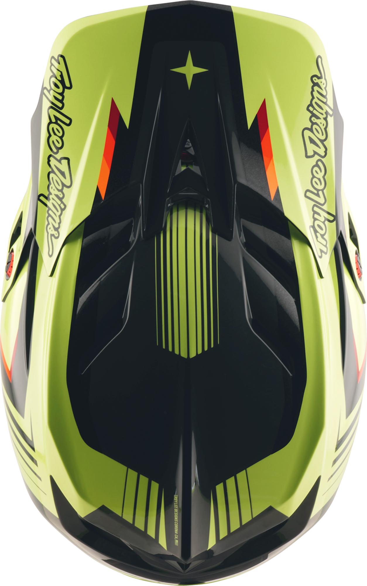 Troy Lee Designs D4 Qualifer Polyacrylite MIPS Downhill Helm schwarz/gelb S (55/56) Abbildung 8