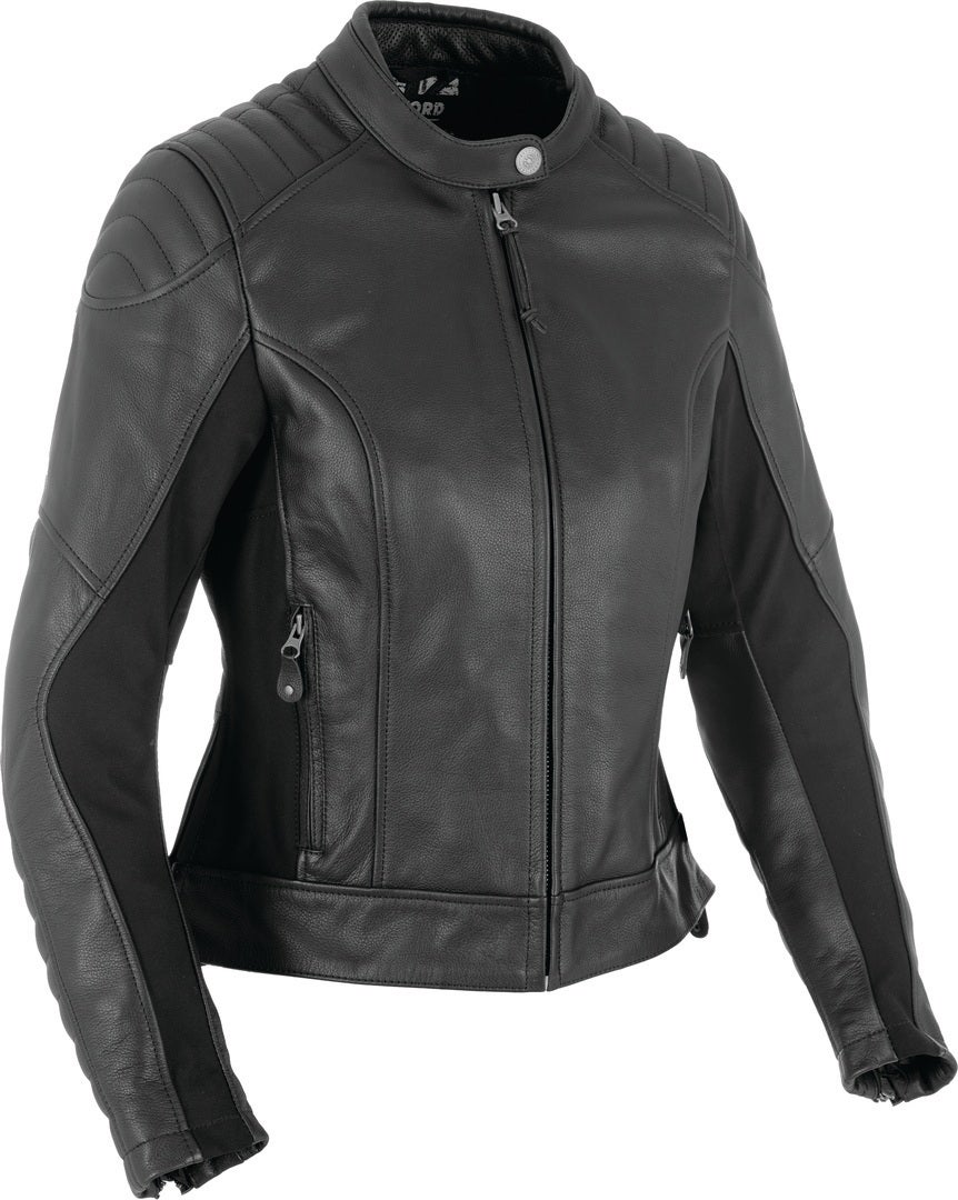 Oxford Beckley Ladies Motorcycle Leather Jacket black 14 Figure 1