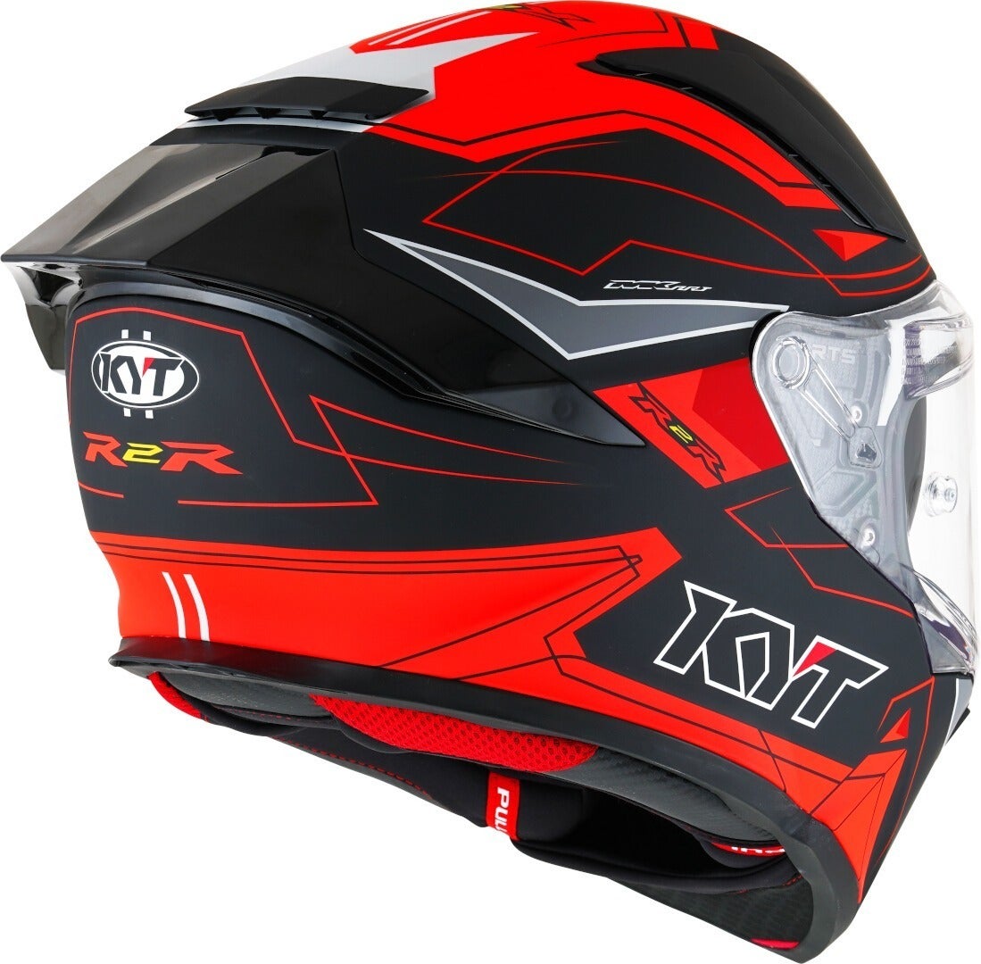 KYT R2R Led Casco negro mate/rojo XXL (63) Figura 3