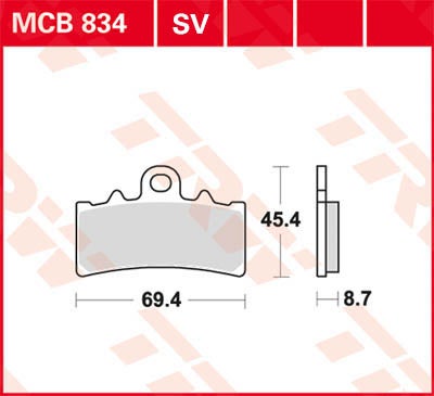TRW Lucas MCB834SV sintered brake pads Figure 1