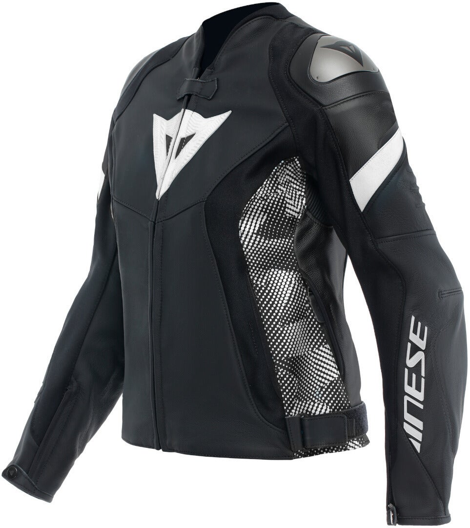Dainese Avro 5 Ladies Motorcycle Leather Jacket black/white 40 Figure 1
