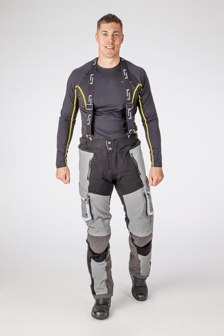 Lindstrands Sunne waterproof Motorcycle Textile Pants grey/black 58 L32 Figure 3