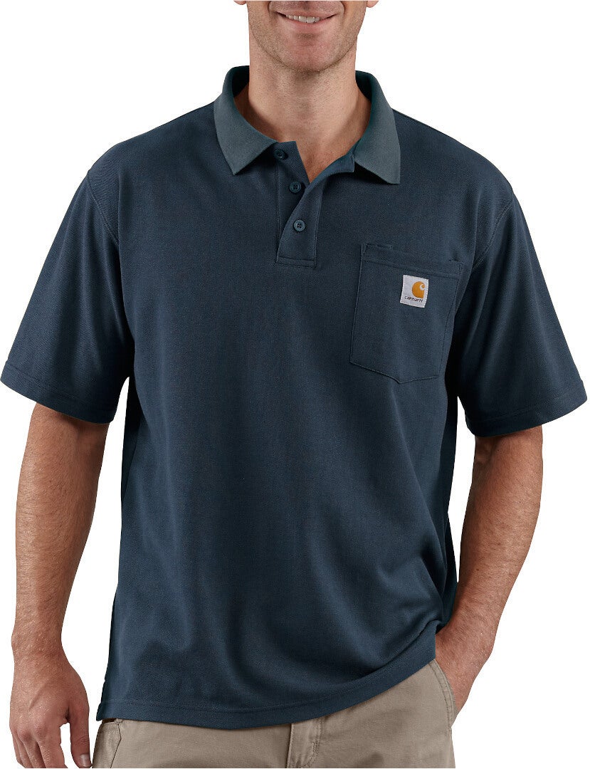 Carhartt Loose Fit Short-Sleeve Pocket Polo blu scuro L Figura 3