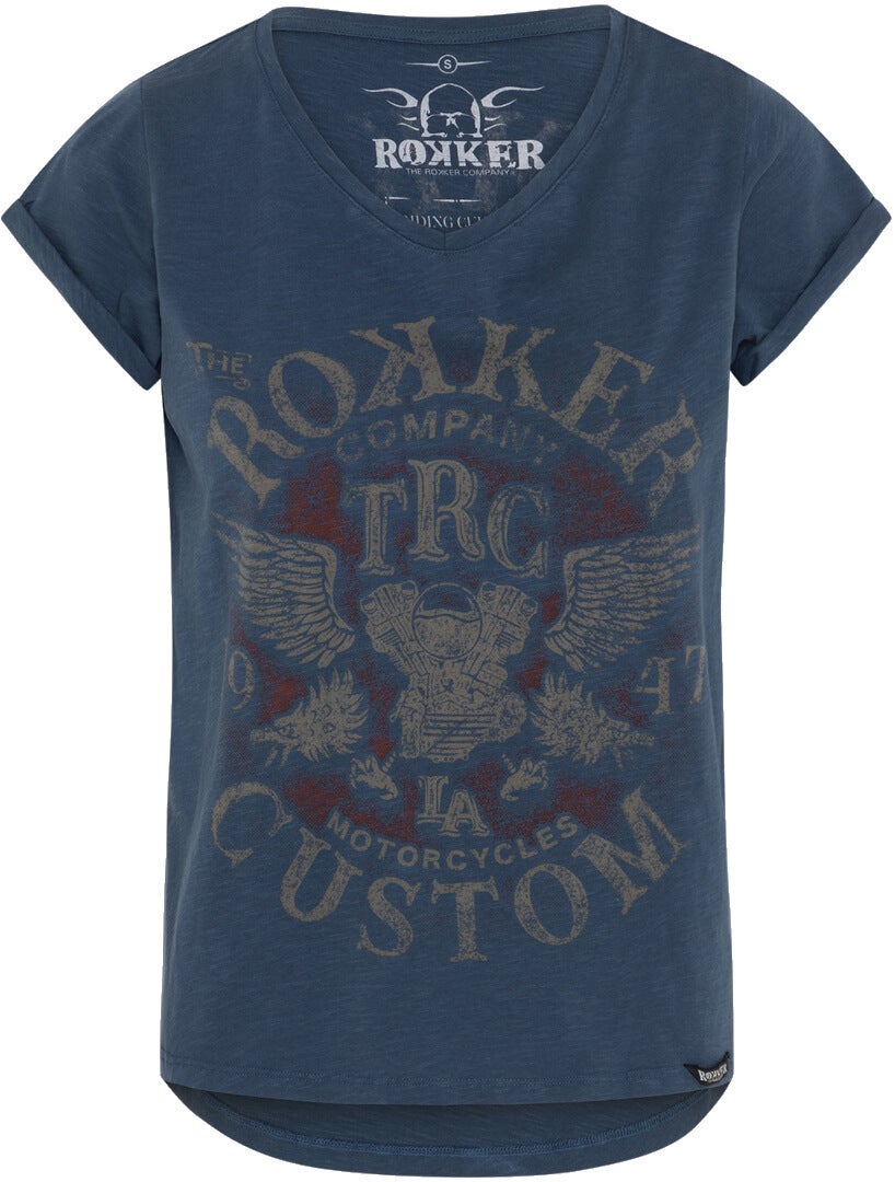 Rokker Custom Damen T-Shirt blau XL Abbildung 1